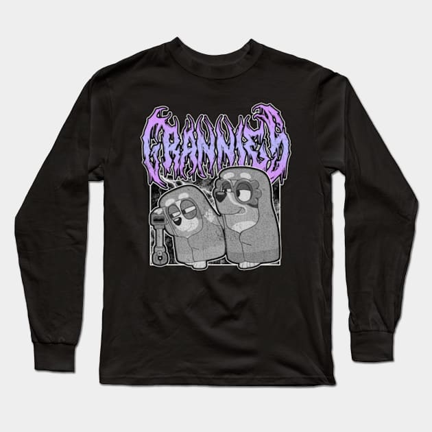 Grannies death metal funny Long Sleeve T-Shirt by GapiKenterKali